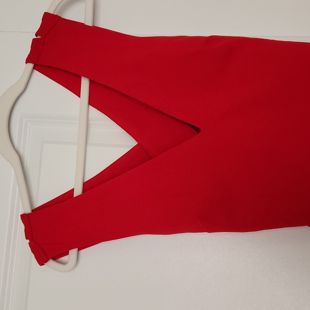 Lulu's Darren Red Strappy Bodycon Midi Dress
